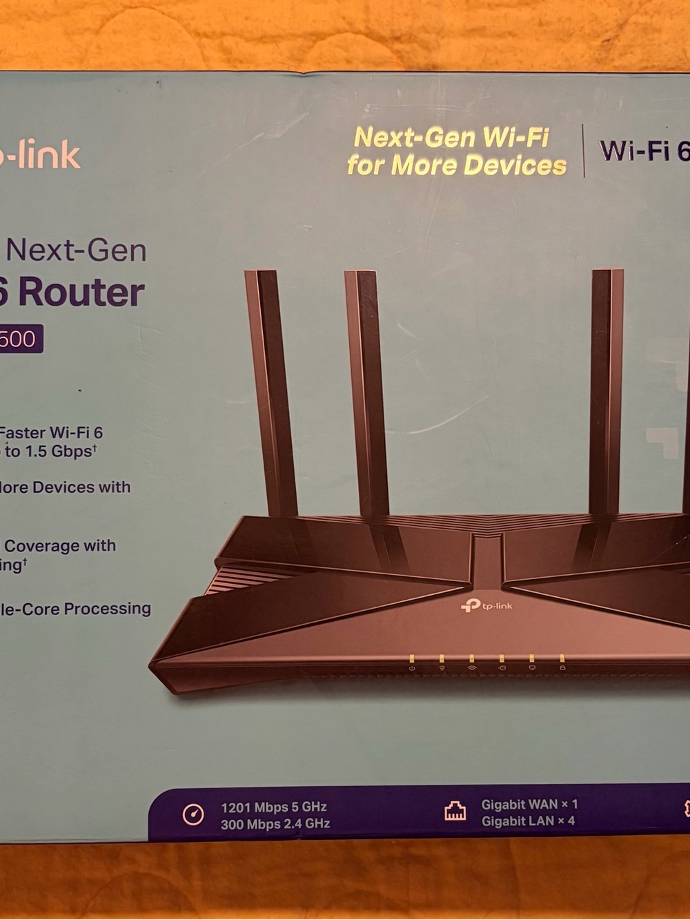 TP-Link Archer AX1500 Wi‑Fi Router, WiFi 6, 1.5 Gpbs Speeds, Beamforming